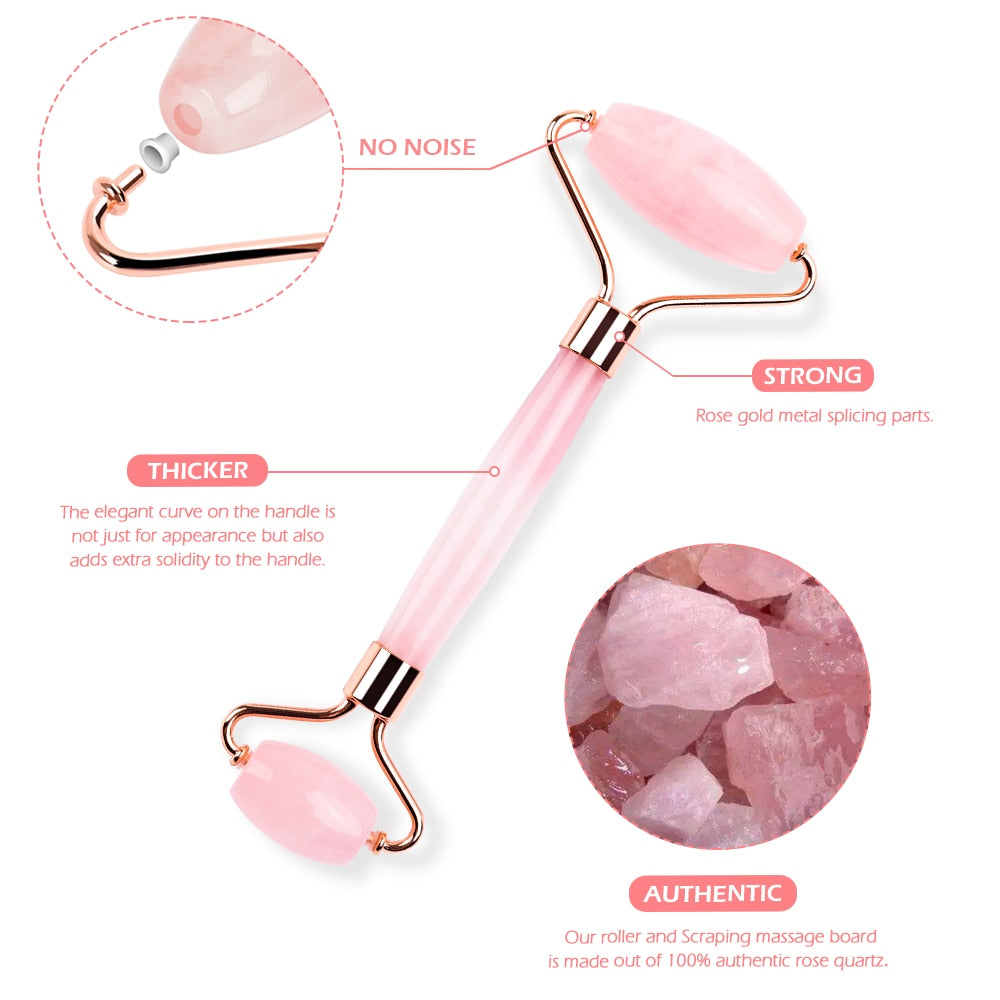 Jade Roller & Gua Sha Facial Massager for Face and Body