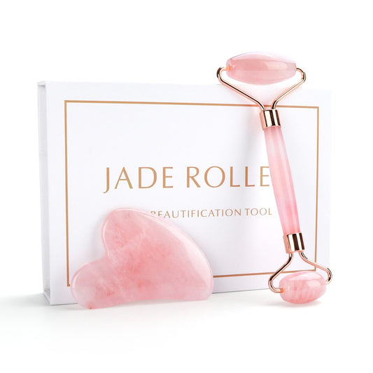 Jade Roller & Gua Sha Facial Massager for Face and Body